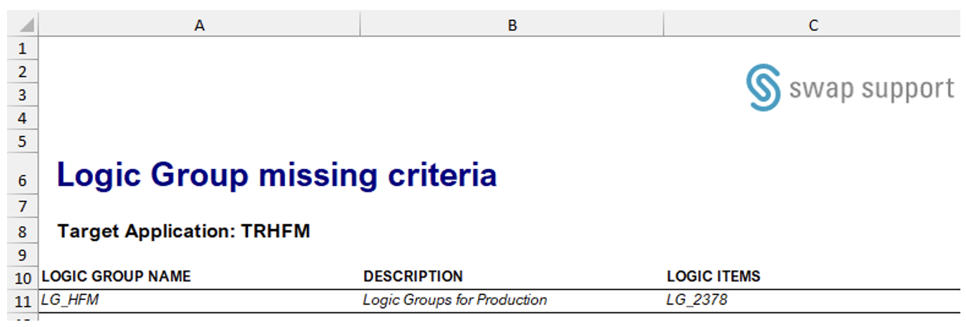 Logic group criteria Oracle FDMEE 4