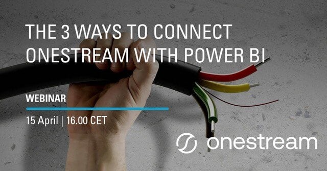 Webinar The 3 ways to connect OneStream with Power BI